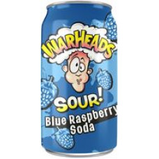 WH248089 / Warheads Blue Raspberry Sour Soda - 355ml - ohne Landessprache Sticker / 12 stk pro Karton